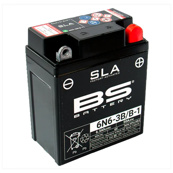 Batería para Moto BS SLA  6N6-3B/B-1